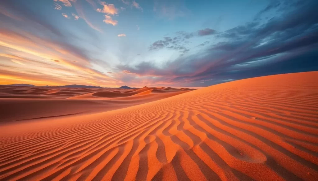 Image of Tottori Sand Dunes at sunset
