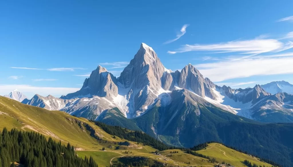 Image of Troglav Mountain's three-peaked summit