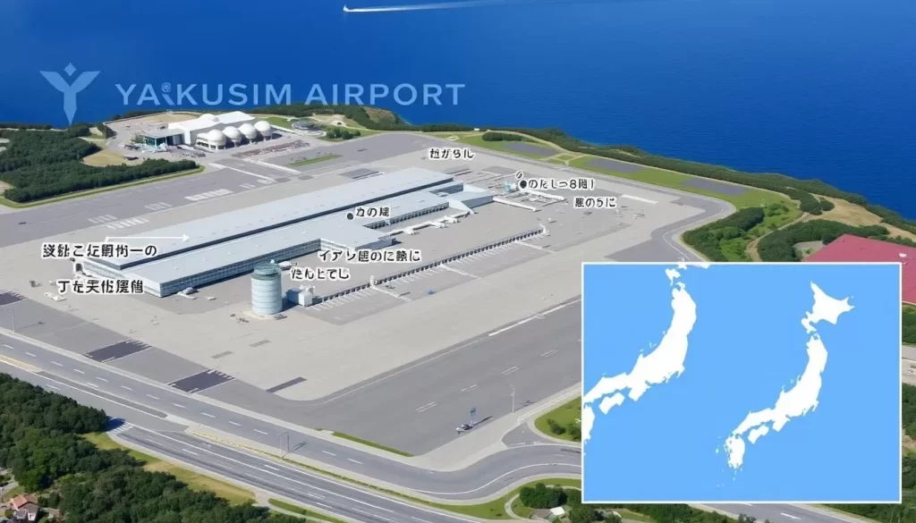 Image of Yakushima Airport or a map showing its location