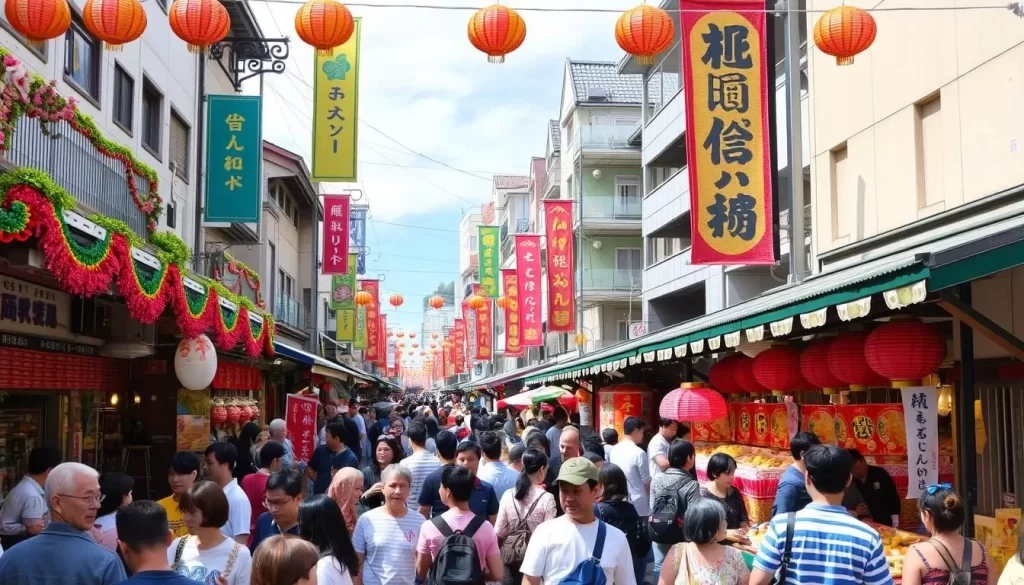 Image of Yamaguchi city during a festival