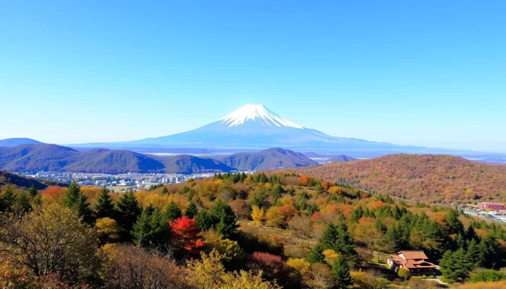 Image of Yamanashi Prefecture's scenic landscape with Mt. Fuji in the background