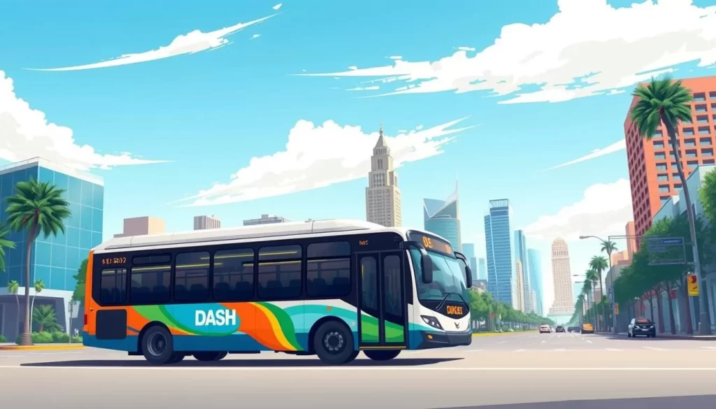 Image of a DASH bus in Los Angeles
