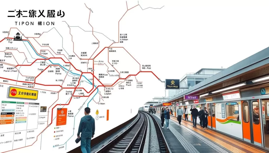 Image of a Tokyo subway map or a train station in Chūō-ku