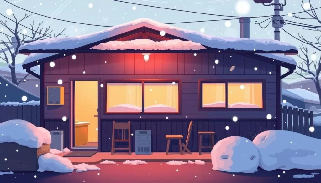 Image of a budget-friendly hostel in Nagasaki during winter