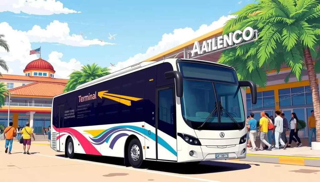 Image of a bus at Terminal Atlantico in San Jose