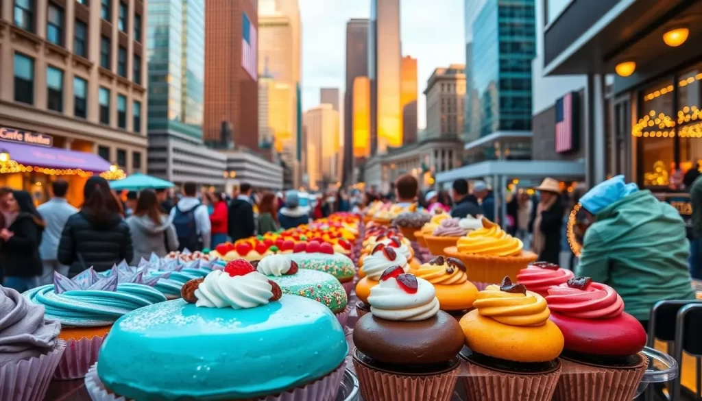 Image of a colorful dessert scene in Chicago