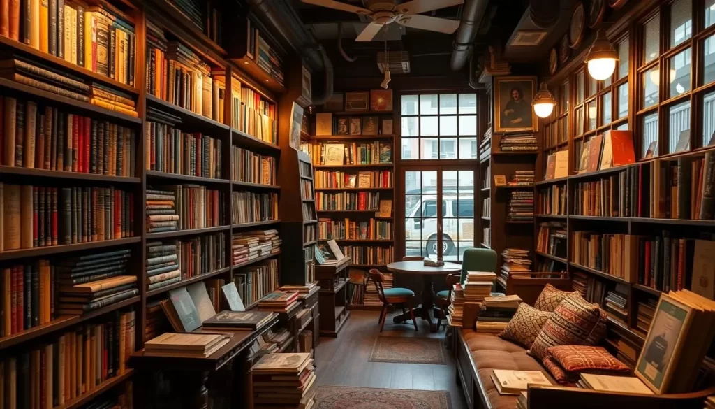 Image of a cozy antiquarian bookstore in Jimbocho