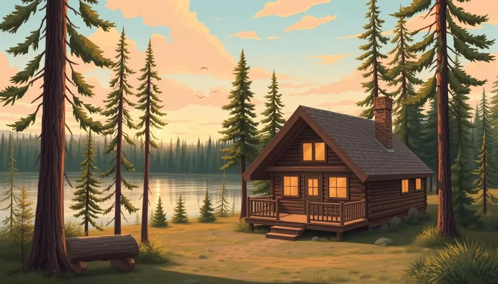 Image of a cozy cabin in Whiteshell Provincial Park