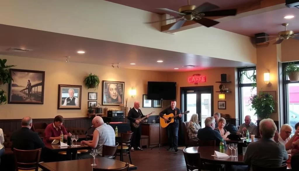 Image of a cozy café in Swift Current with live music