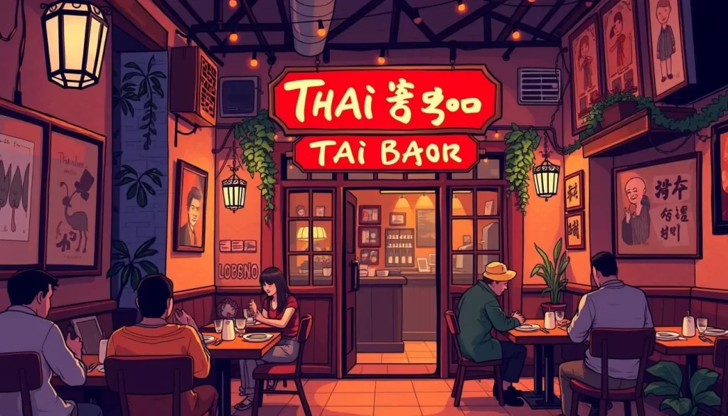 Image of a cozy, lesser-known Thai restaurant in London
