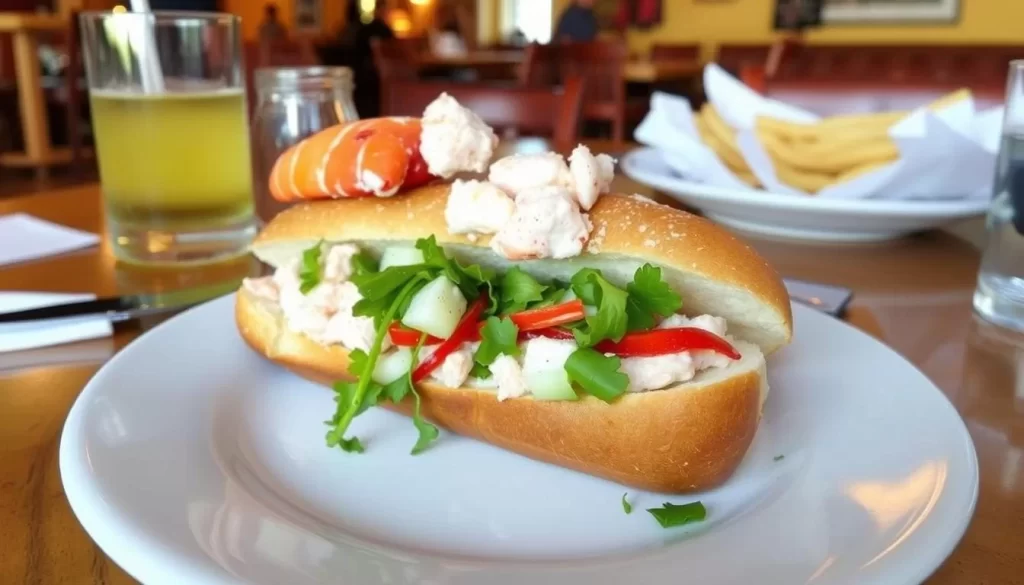 Image of a delicious lobster roll at a Cavendish restaurant