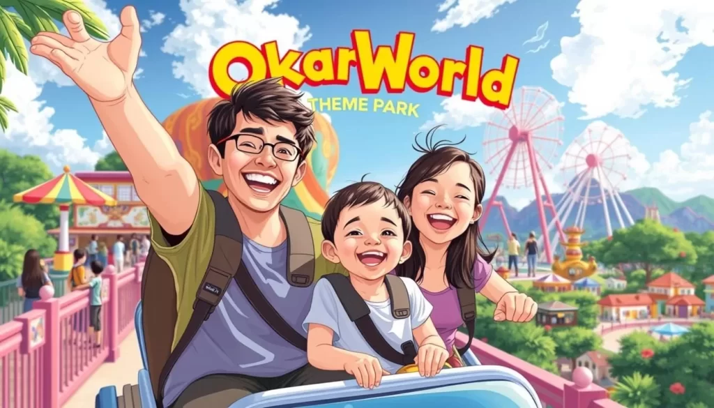Image of a family enjoying Okinawa World theme park