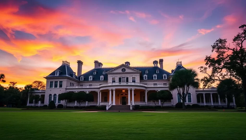 Image of a grand antebellum mansion in Natchez, Louisiana