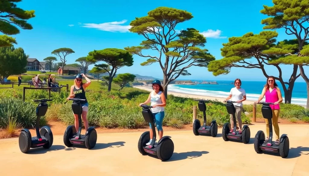 Image of a guided Segway tour in Huntington Beach State Park