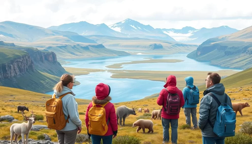 Image of a guided tour group in Ukkusiksalik National Park