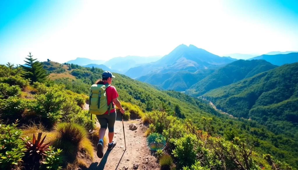 Image of a hiker on the trails of Hakusan National Park