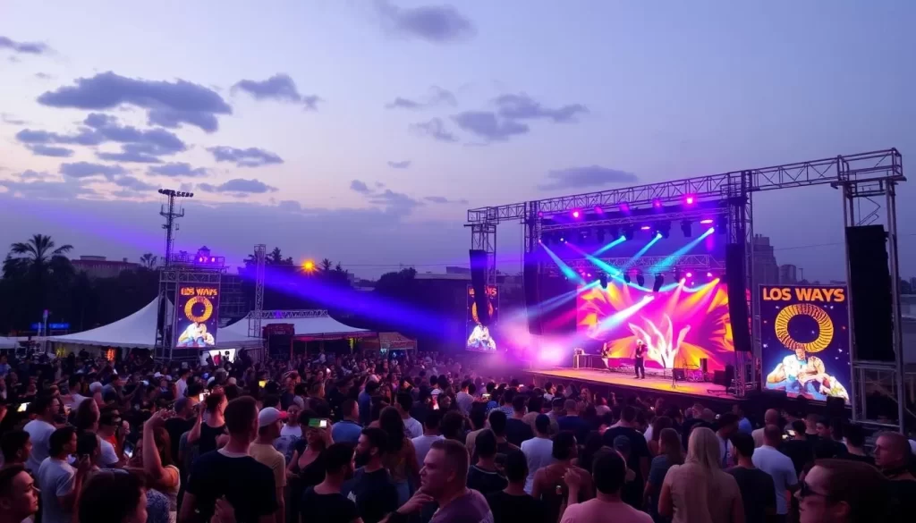 Image of a lively music festival in Los Angeles