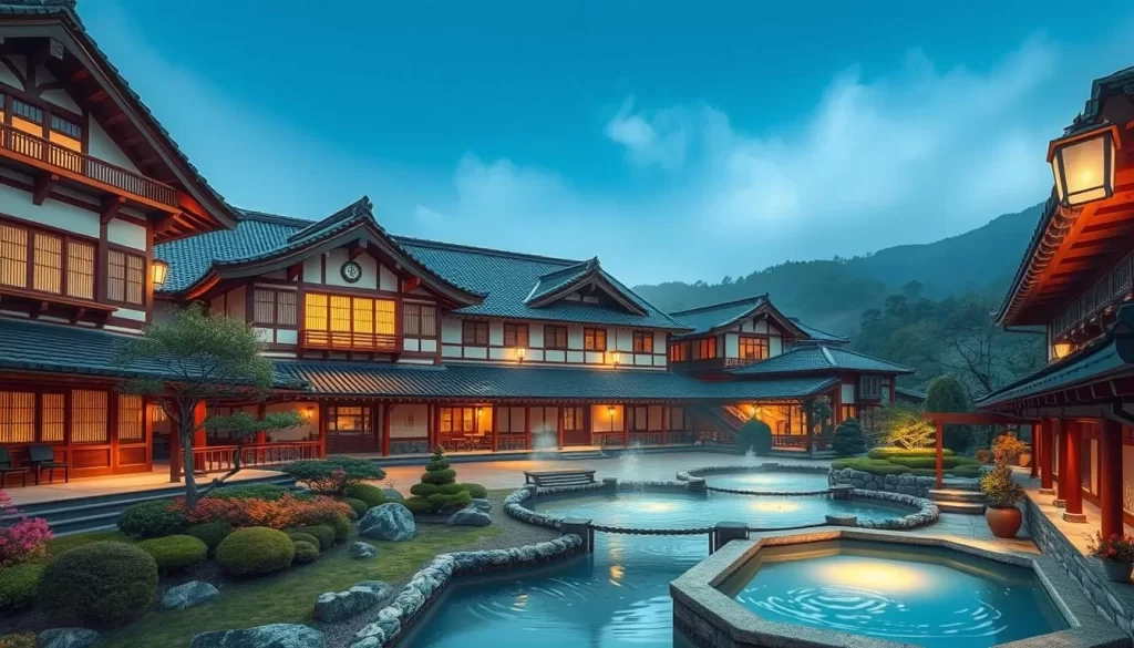 Image of a luxury ryokan in Wakura Onsen