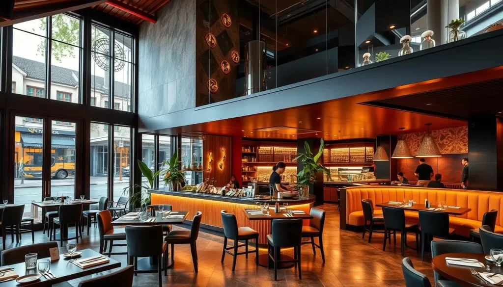 Image of a modern Thai fusion restaurant in London