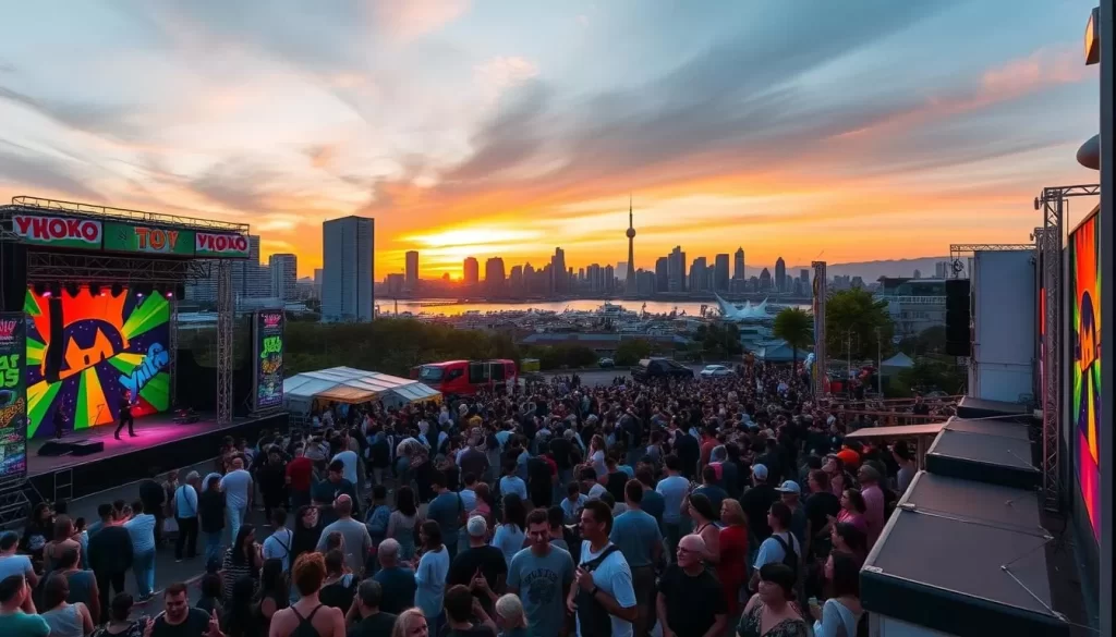 Image of a music festival in Yokohama