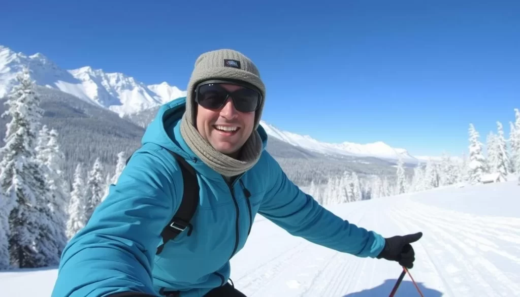 Image of a person enjoying a winter activity in the Northwest Territories