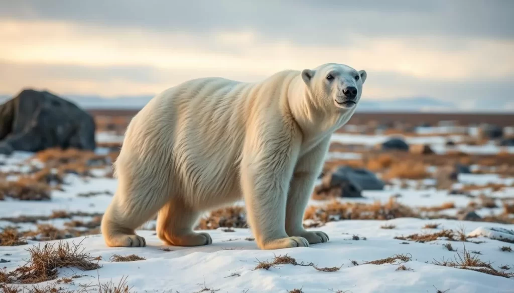 Image of a polar bear in its natural habitat near Igloolik