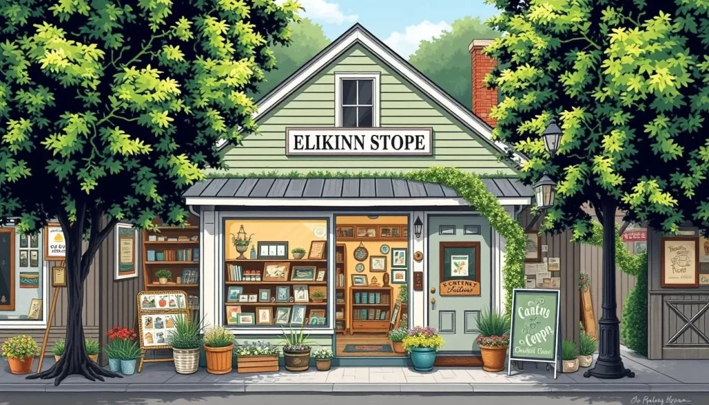 Image of a quaint local artisan shop in Elkins