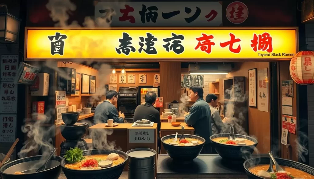 Image of a ramen shop in Toyama City serving Toyama Black Ramen