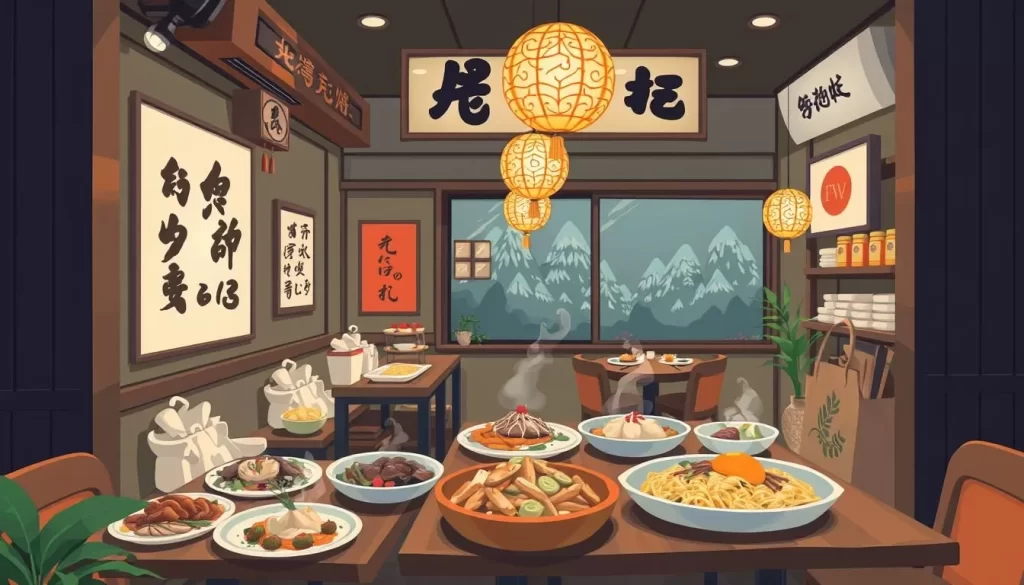Image of a restaurant in Kōfu City serving local cuisine.