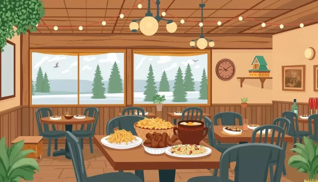 Image of a restaurant in Leaf Rapids serving traditional Manitoba dishes