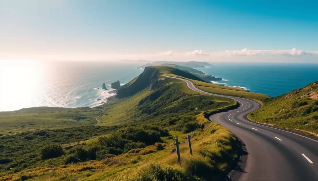 Image of a scenic drive along the Prince Edward Island coastline