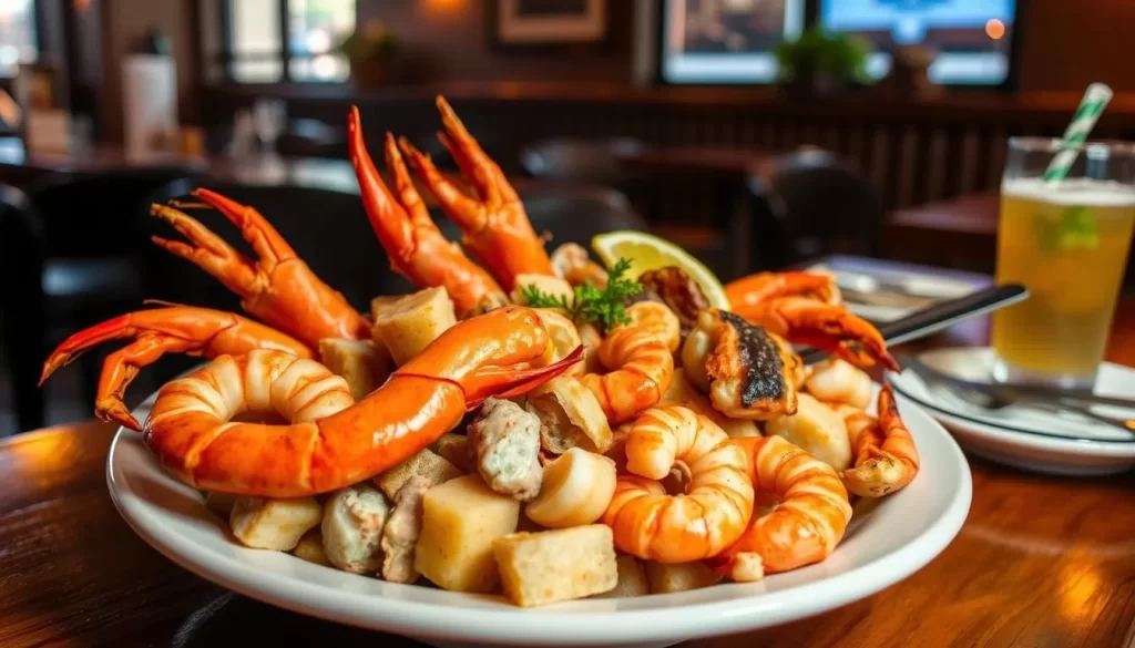 Image of a seafood boil meal at Lowcountry in Chicago's South Loop