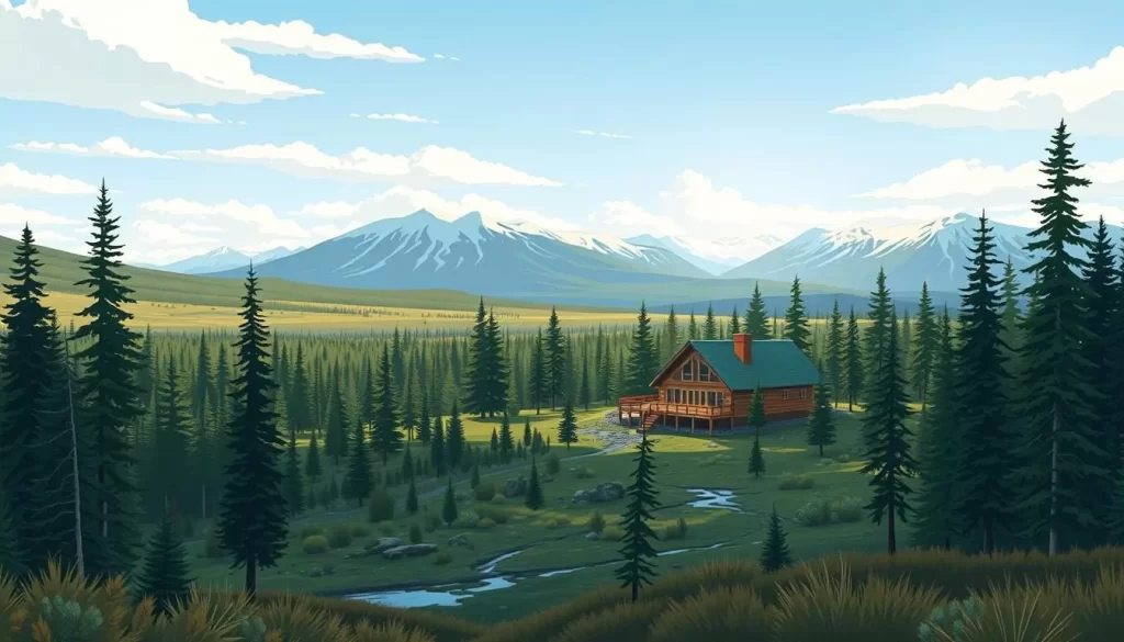 Image of a secluded wilderness lodge in Northwest Territories