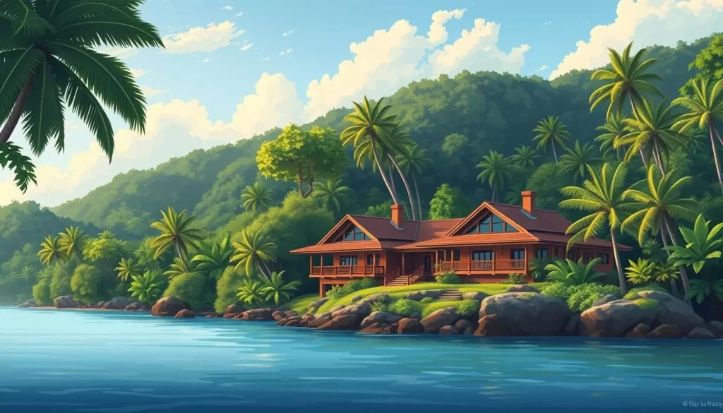 Image of a serene lodge in Drake Bay, Costa Rica