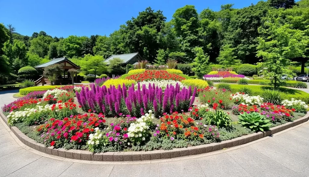 Image of a serene park in Maebashi with beautiful flora
