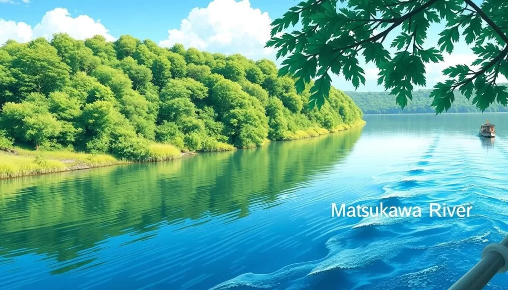 Image of a serene river cruise on Matsukawa River