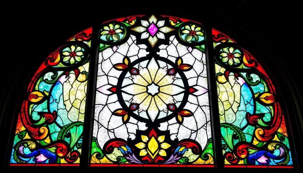 Image of a stunning stained glass window in Winona