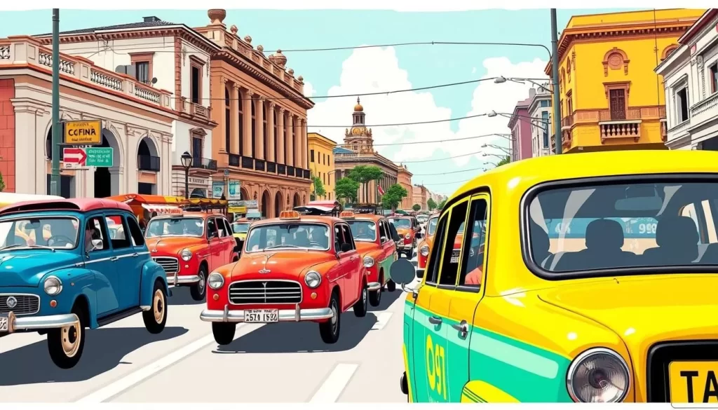 Image of a taxi or local transportation in Managua
