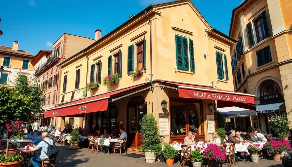 Image of a traditional Italian restaurant in the Borgo district near Vatican City