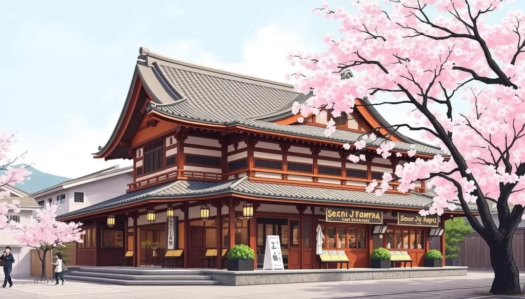 Image of a traditional Japanese restaurant near Sensō-ji Temple