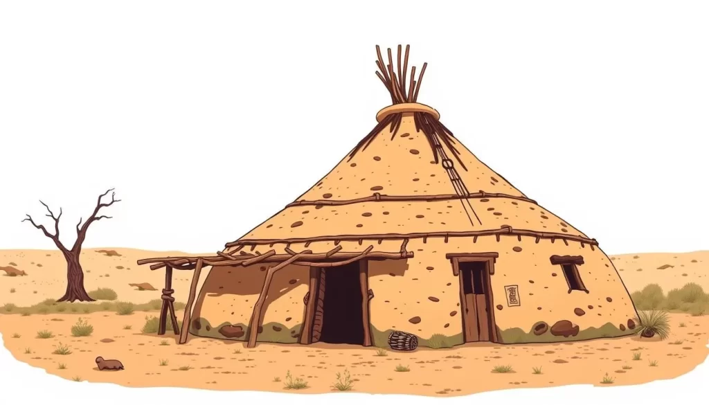 Image of a traditional Navajo Hogan
