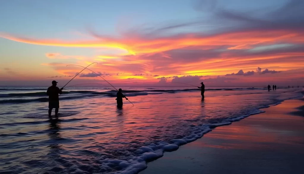 Image of a twilight fishing adventure in Isle of Palms