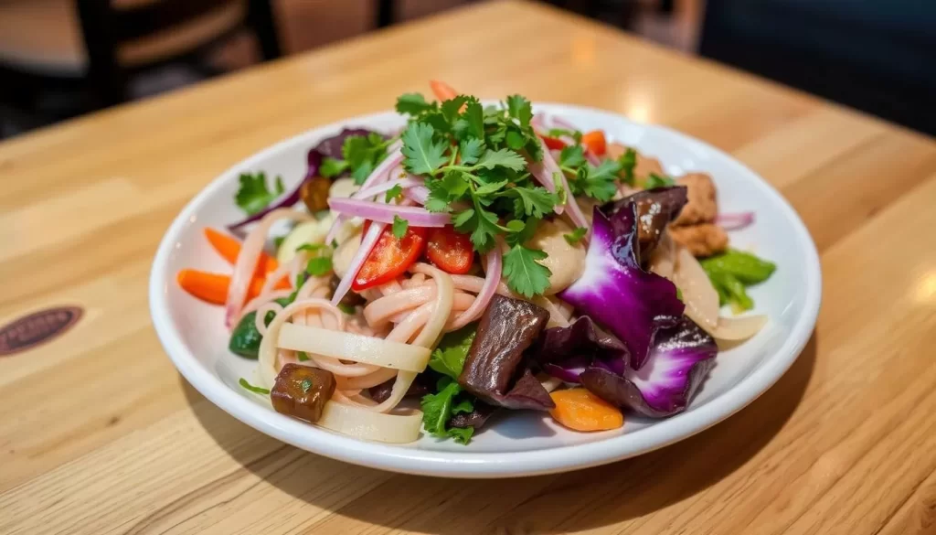 Image of a vibrant fusion dish at a Chicago restaurant