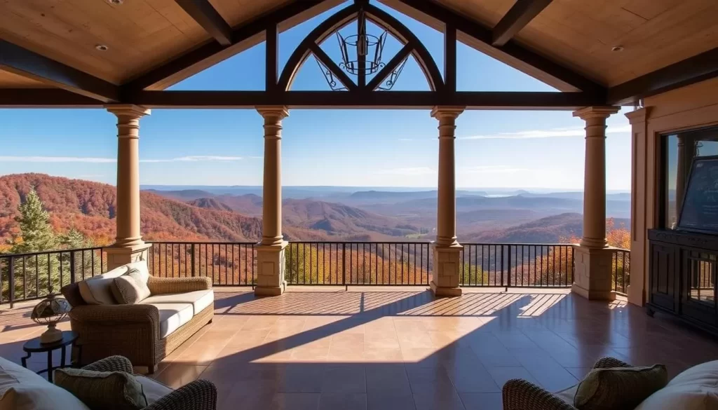 Image of a villa at Devils Fork State Park with a scenic view