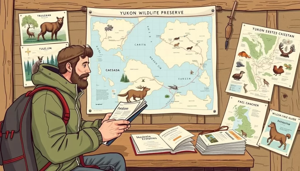 Image of a visitor planning their trip to Yukon Wildlife Preserve