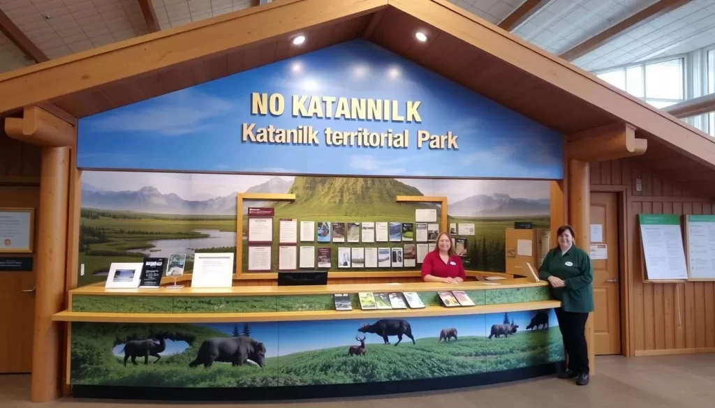 Image of a visitor registration desk at Katannilik Territorial Park