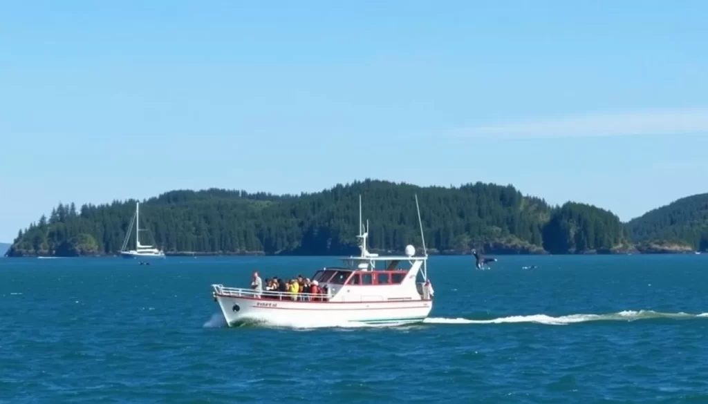 Image of a whale watching tour boat in Friday Harbor