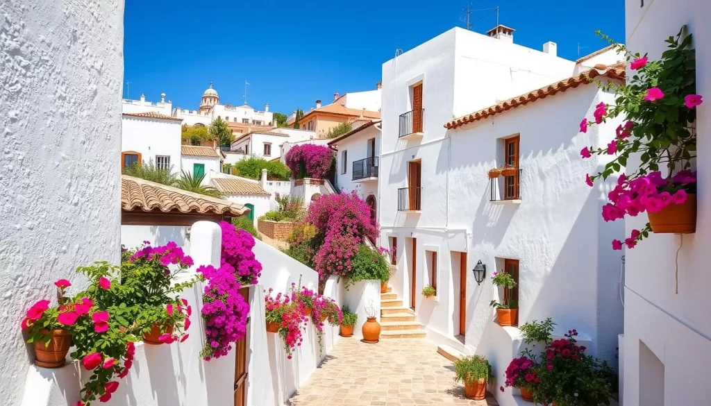 Image of a whitewashed village in Andalucía