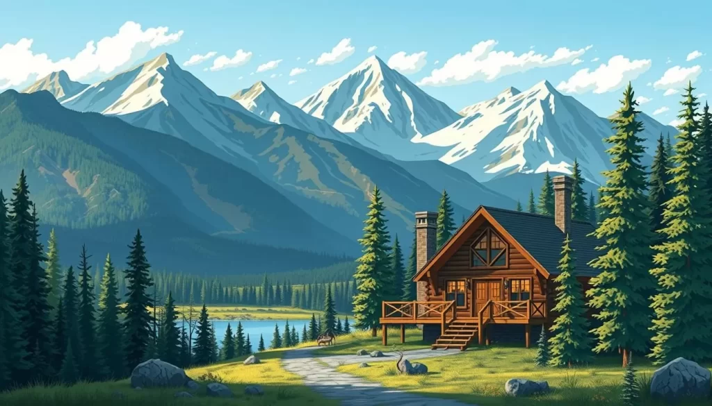 Image of a wilderness lodge in Dehcho Region