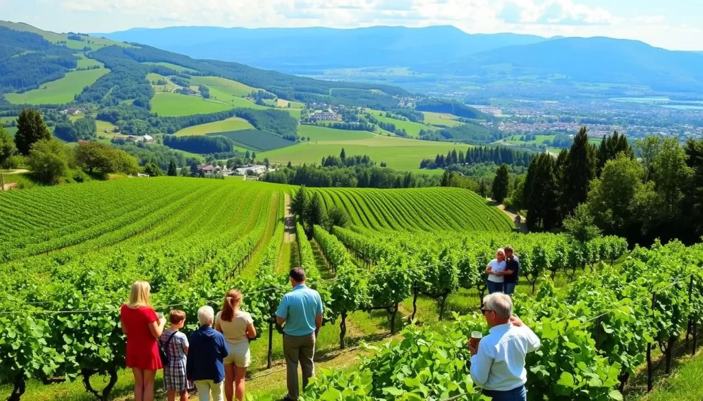 Image of a wine tasting tour in Geneva's vineyards